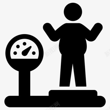体重脂肪肥胖图标图标
