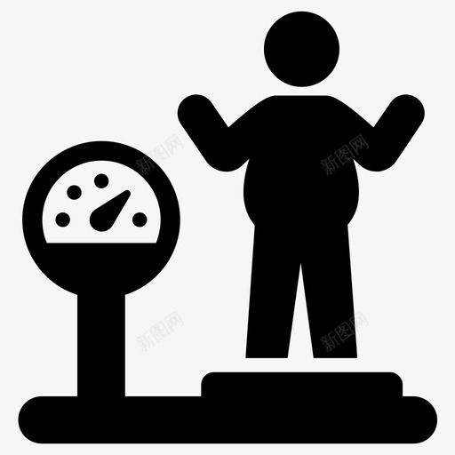 体重脂肪肥胖图标svg_新图网 https://ixintu.com 不健康 体重 体重秤 肥胖 脂肪 超重