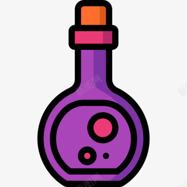 药水电子游戏9线性颜色图标图标