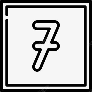 七符号22直线图标图标