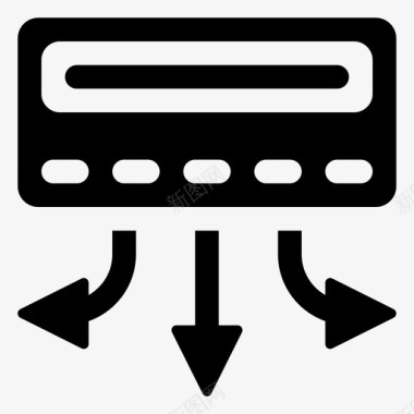 分体式空调空调机组空调图标图标