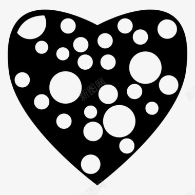 黑圈心泡泡爱情图标图标