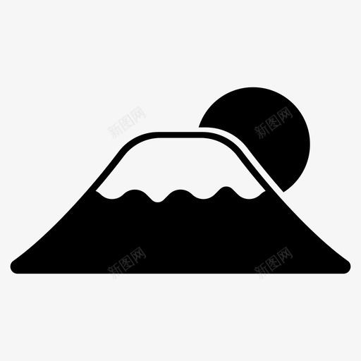 富士山日本地标图标svg_新图网 https://ixintu.com 东京 地标 富士山 山 日本