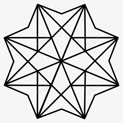 抽象对称几何图形图标svg_新图网 https://ixintu.com 抽象对称几何图形