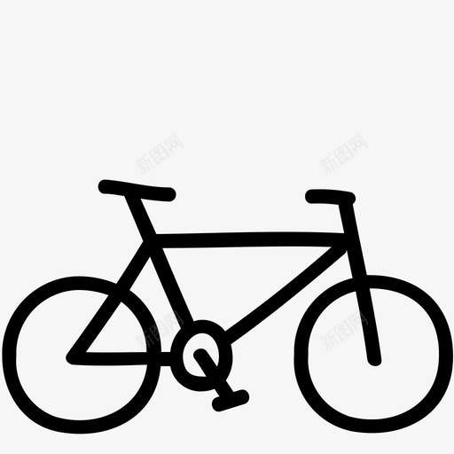 自行车手绘骑马图标svg_新图网 https://ixintu.com 手绘 涂鸦露营 自行车 骑马