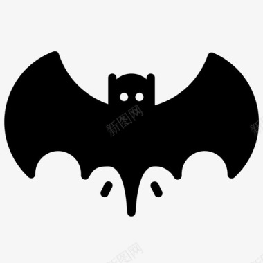蝙蝠飞行蝙蝠哥特式图标图标