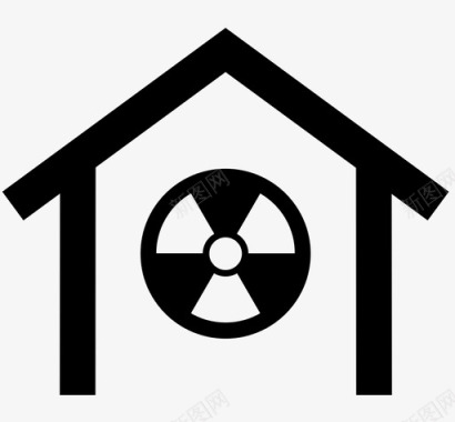 放射性房屋电力能源图标图标