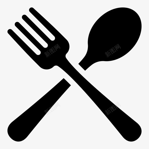 采购产品银器餐具厨房用具图标svg_新图网 https://ixintu.com 勺子和叉子 厨房用具 采购产品银器 食物和饮料 餐具 餐厅