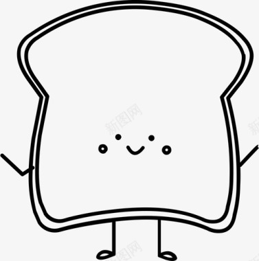 吐司面包可爱图标图标