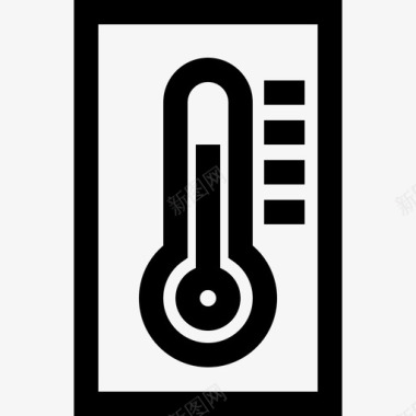 温度计桑拿3线性图标图标
