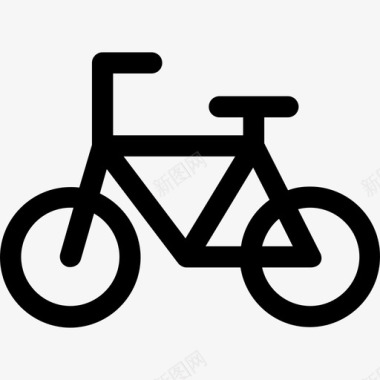 自行车科技6直线型图标图标