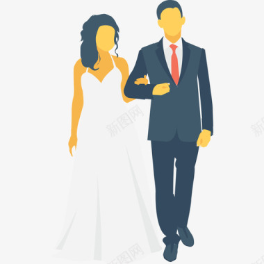 新婚夫妇爱情和婚礼3平房图标图标