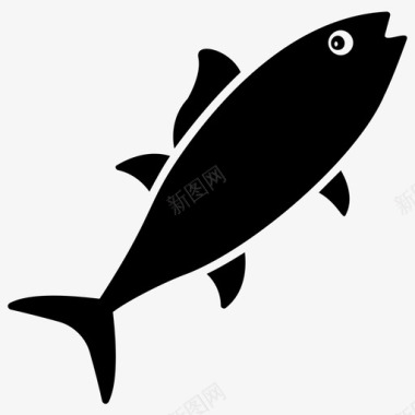 梭鱼水生鱼鲑鱼图标图标