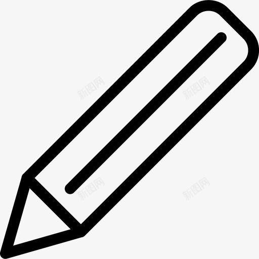 铅笔基本图标3线形svg_新图网 https://ixintu.com 基本图标3 线形 铅笔