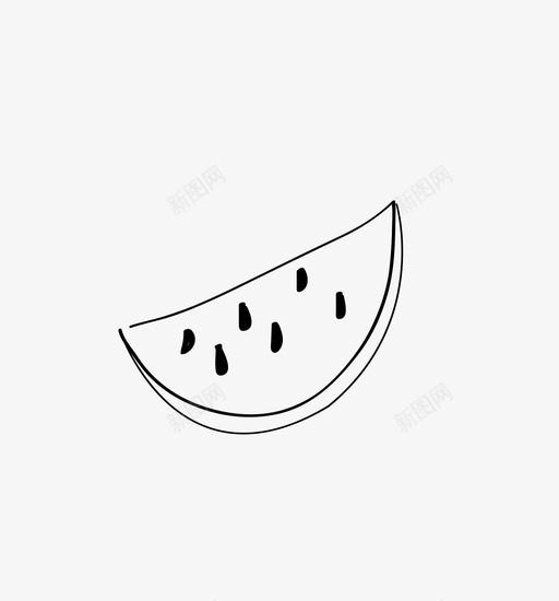西瓜水果手绘图标svg_新图网 https://ixintu.com 手绘 水果 水果和蔬菜 西瓜