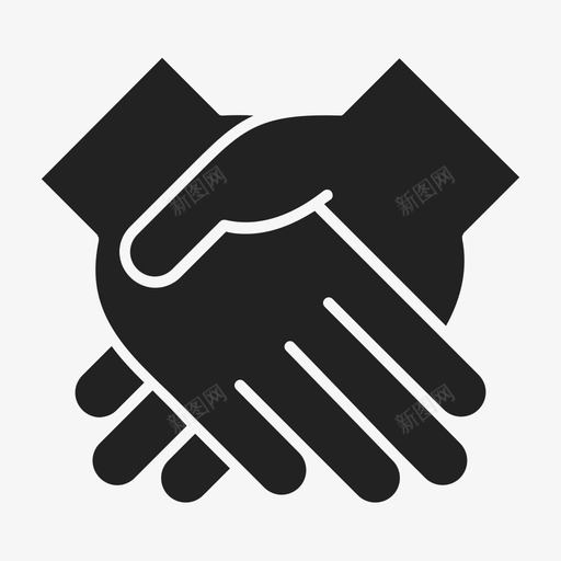 握手同意合作图标svg_新图网 https://ixintu.com 合作 同意 握手