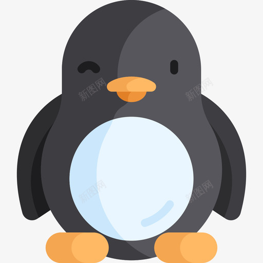 企鹅冬季6平坦图标svg_新图网 https://ixintu.com 企鹅 冬季6 平坦