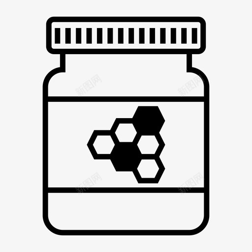 蜂蜜蜜蜂蜂蜜罐图标svg_新图网 https://ixintu.com 农业 农业园艺 蜂巢 蜂蜜 蜂蜜罐 蜜蜂