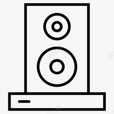 扬声器电子产品音乐盒图标图标
