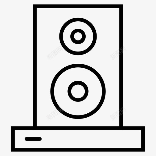 扬声器电子产品音乐盒图标svg_新图网 https://ixintu.com 低音炮 扬声器 电子产品 通讯设备线路轮廓笔划 音乐盒