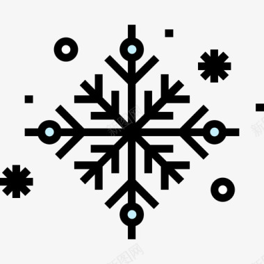 雪冬季21线性颜色图标图标