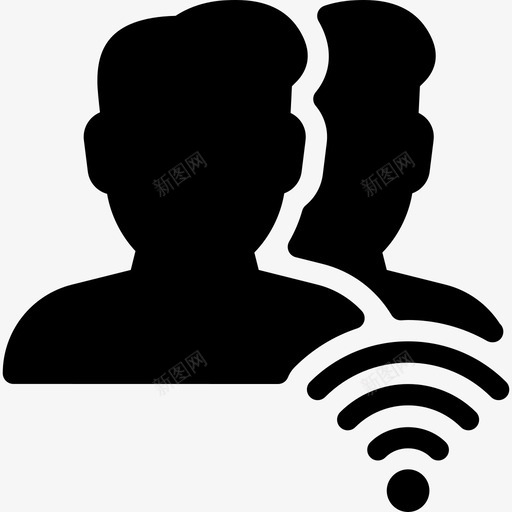 用户wifi强度连接接收图标svg_新图网 https://ixintu.com 信号 接收 用户wifi强度 用户动作实心图标 连接