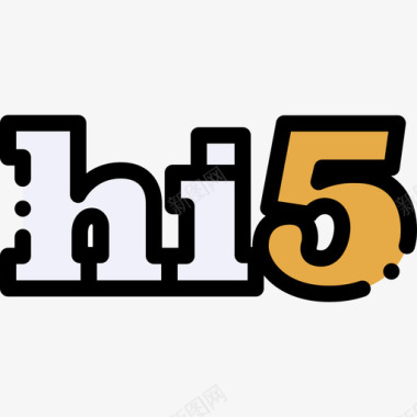 Hi5社交媒体35线性颜色图标图标