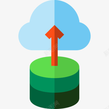 服务器数据库和服务器2扁平图标图标