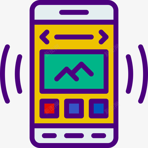 智能手机用户界面mobile2线性颜色图标svg_新图网 https://ixintu.com 智能手机 用户界面mobile2 线性颜色