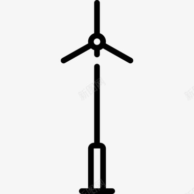 风车电工工具和元件3线性图标图标