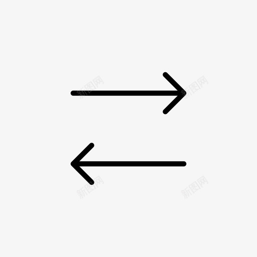 方向箭头双向图标svg_新图网 https://ixintu.com 双向 方向 水平 简单的设计 箭头