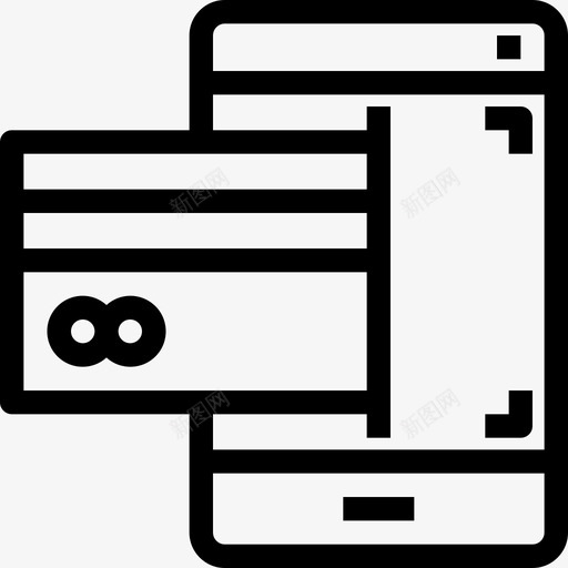 信用卡购物和电子商务2线性图标svg_新图网 https://ixintu.com 信用卡 线性 购物和电子商务2