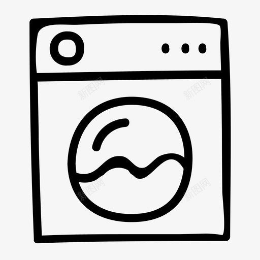 洗衣机手绘洗衣图标svg_新图网 https://ixintu.com 手绘 洗衣 洗衣机 涂鸦露营
