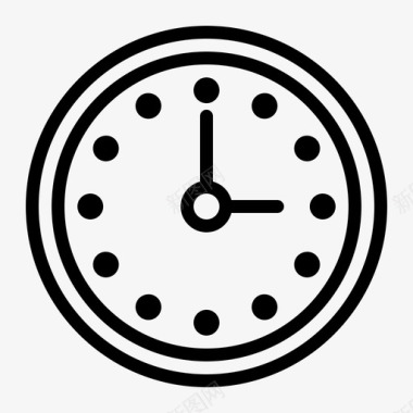 工作时间时钟管理图标图标