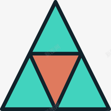 金字塔数据可视化3线性颜色图标图标
