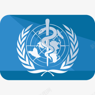 世界医学协会旗帜5扁平图标图标