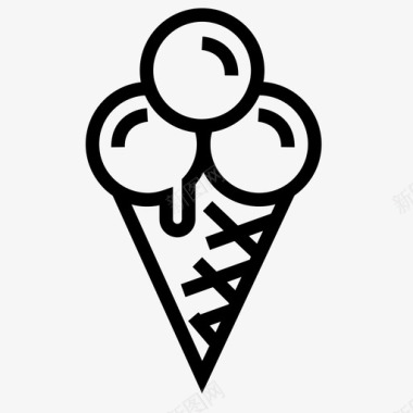冰淇淋冰淇淋蛋卷冰淇淋圣代图标图标