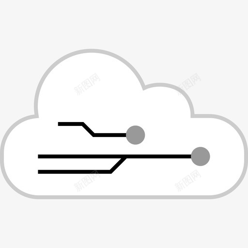 云计算网络11扁平图标svg_新图网 https://ixintu.com 云计算 扁平 网络11