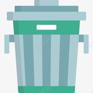 垃圾桶清洁7扁平图标图标