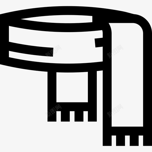 围巾冬装3直线型图标svg_新图网 https://ixintu.com 冬装3 围巾 直线型