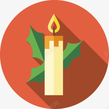 蜡烛圣诞84平的图标图标
