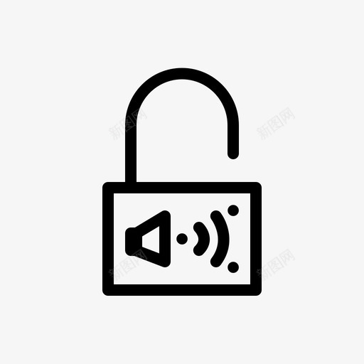 语音挂锁保护安全图标svg_新图网 https://ixintu.com 保护 安全 挂锁线路 语音挂锁
