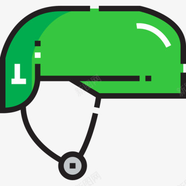 头盔自动平衡电动滑板车2线性颜色图标图标