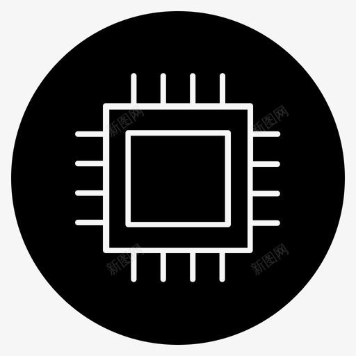 电路芯片数字技术图标svg_新图网 https://ixintu.com 主板 数字技术 电路 芯片 通讯设备线轮廓线减前 集成电路