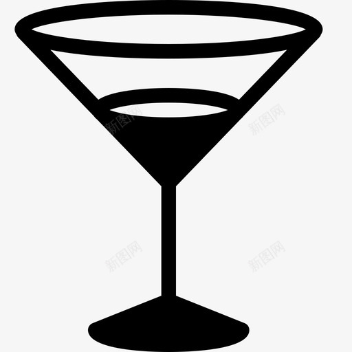 鸡尾酒酒类饮料图标svg_新图网 https://ixintu.com 玻璃杯 酒杯 酒类 餐厅实心图标 饮料 鸡尾酒