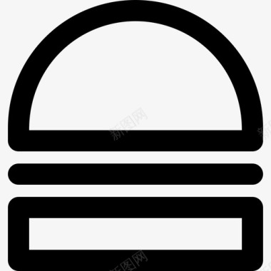 汉堡食物47直系图标图标