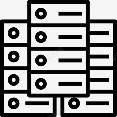 数据库数字经济2线性图标图标