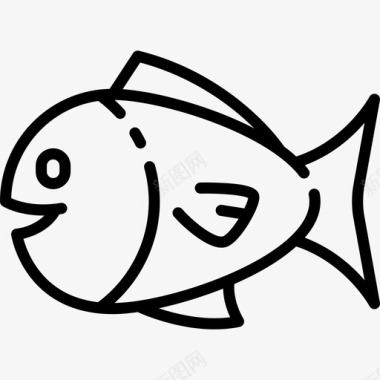 鱼动物和自然3直系图标图标