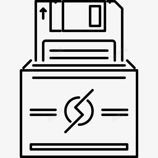 软盘计算机2线性图标svg_新图网 https://ixintu.com 线性 计算机2 软盘