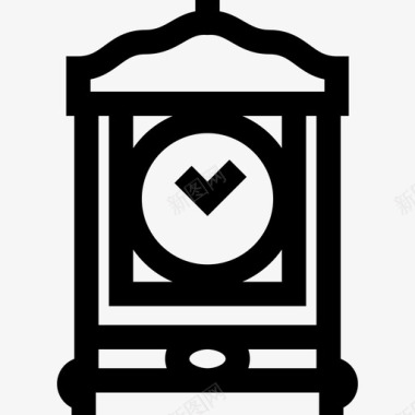 钟复古装饰10直线型图标图标